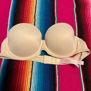 Pink push up strapless bra 36B
